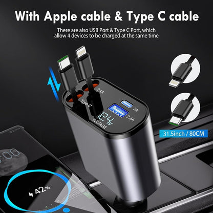 Bumble - 4 in 1 Retractable Car Charger